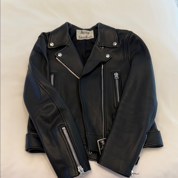 Acne Studios Jackets & Blazers - Acne Studios “Mock” black leather jacket size 36